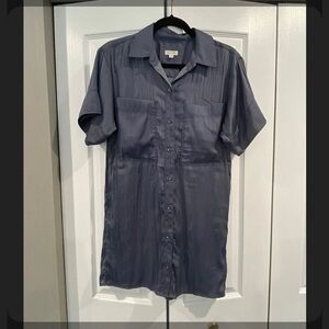 Pilcro Blue Short Sleeve Shirt dress NWOT
Anthro brand
